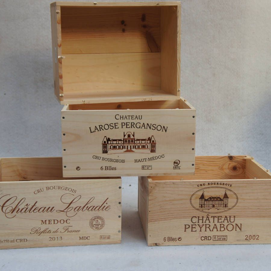 1 x AUTHENTIQUE 12 Bouteilles de grands bois vin Caisse Boîte à outil de stockage. 