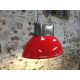 Lampe industrielle ovale rouge haut poli