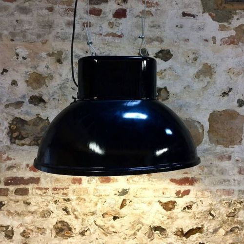 Lampe industrielle Ovale noire