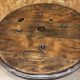 Table basse touret cerclage métallique 90cm