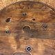 Table basse touret cerclage métallique 90cm